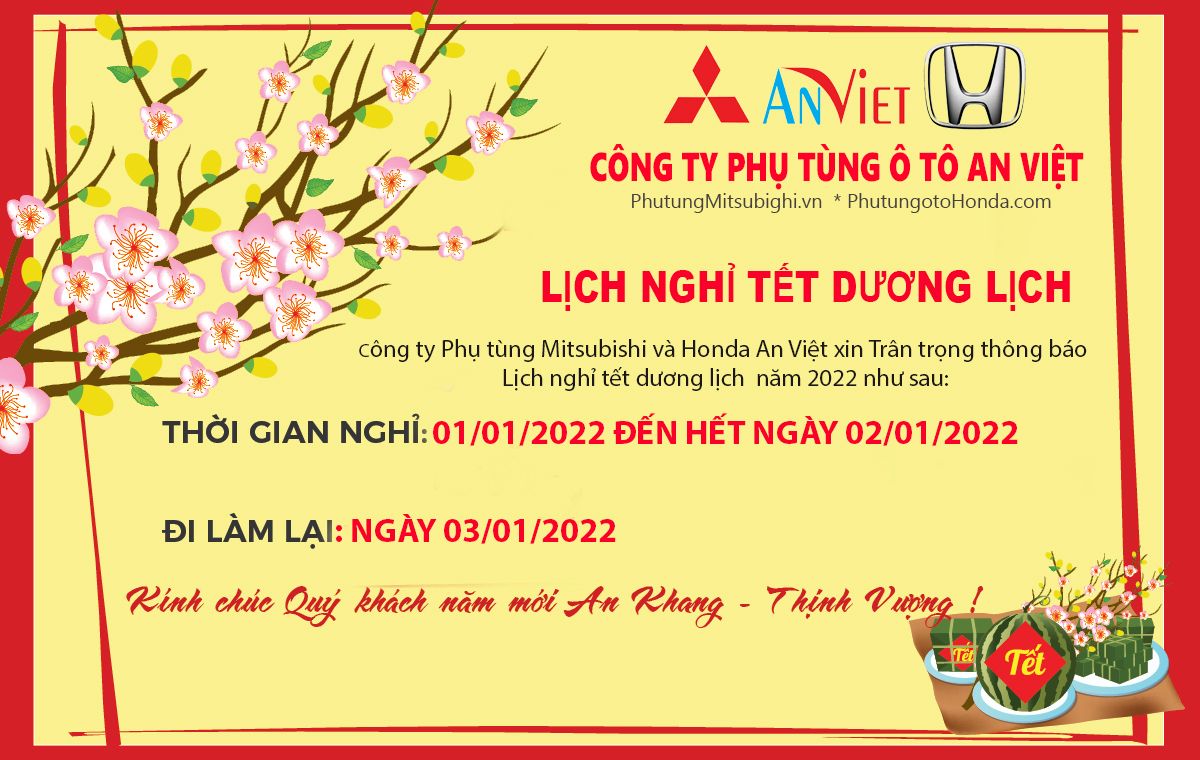 Thông báo lịch nghỉ tết dương lịch 2022
