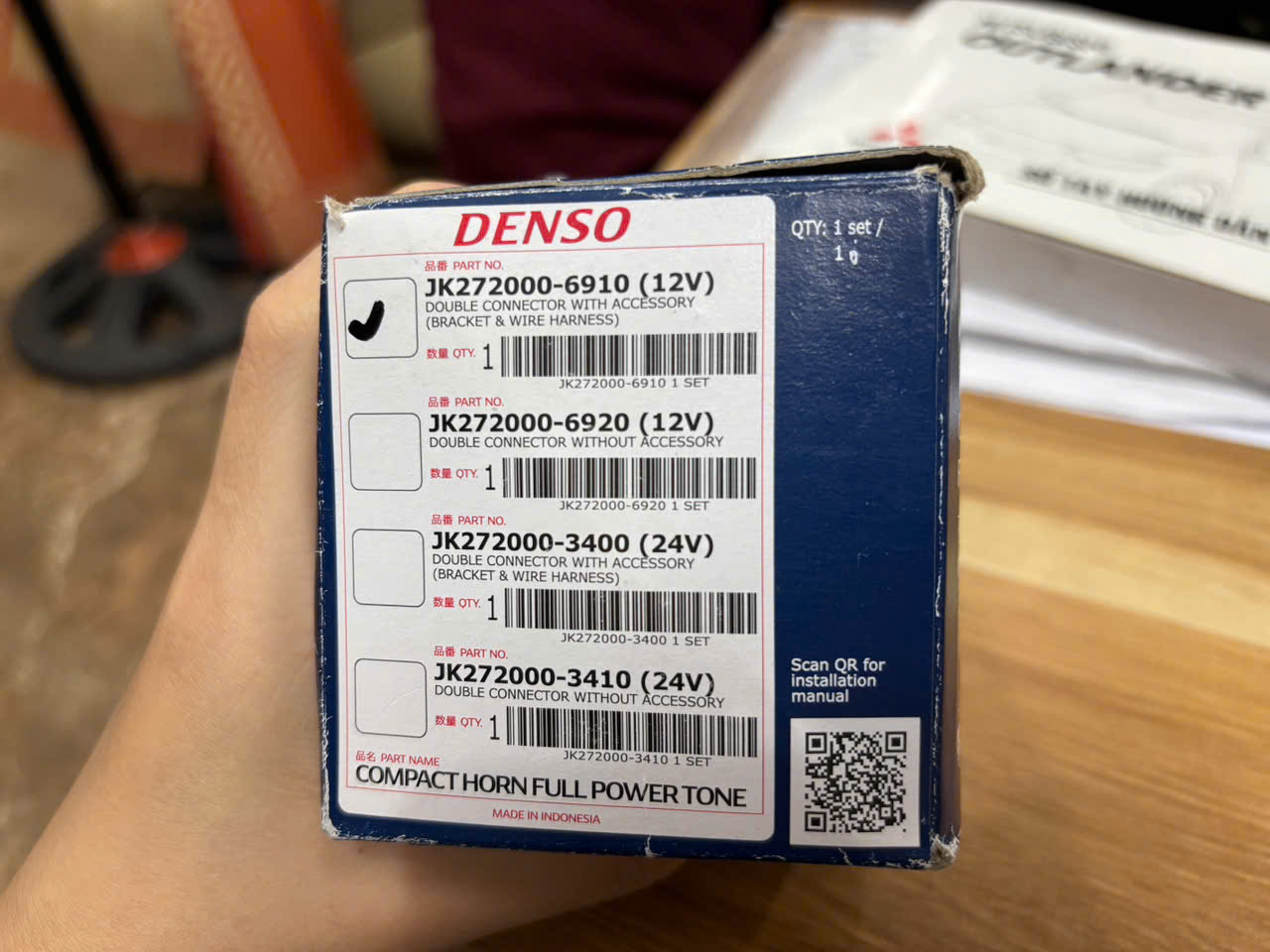 Còi đĩa, Còi sên DENSO 12V Chính Hãng - dùng cho tất cả ô tô