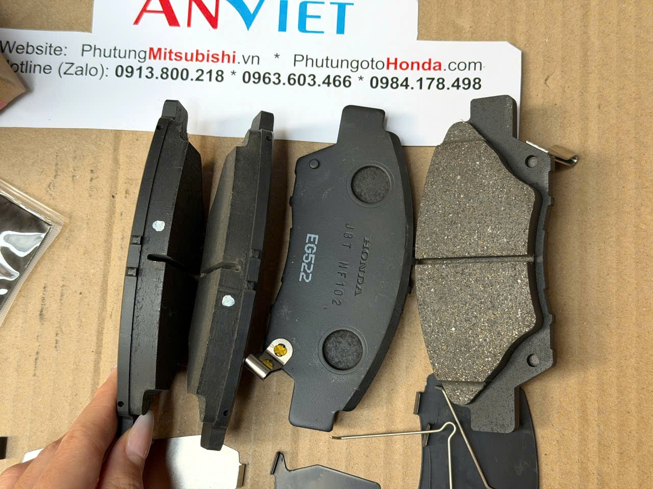 Bố thắng trước, Má phanh trước dùng cho xe CITY 45022-T00-T00 45022T00T00