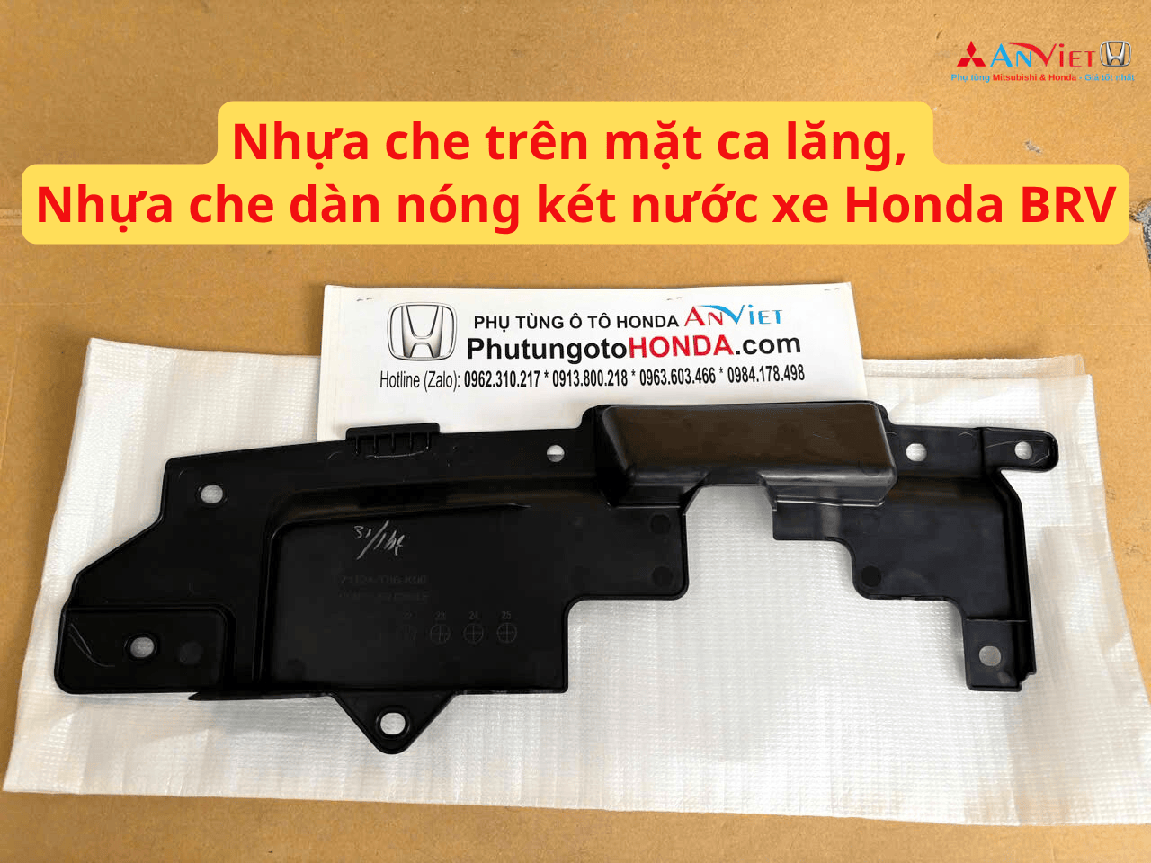 Nhựa che trên mặt ca lăng, nhựa che dàn nóng két nước xe Honda BRV