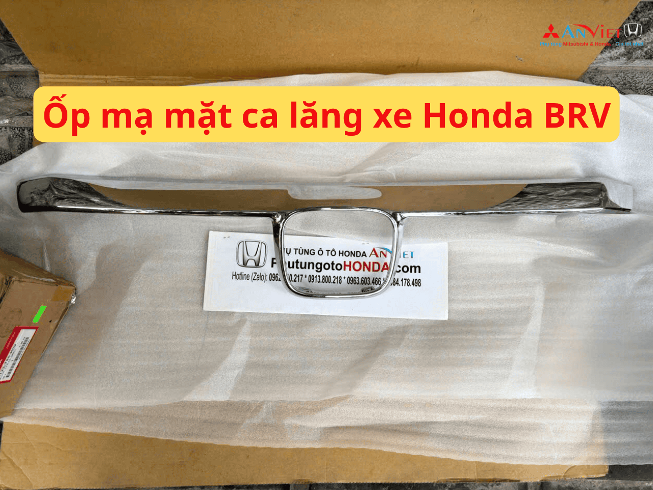 Ốp mạ mặt ca lăng xe Honda BRV