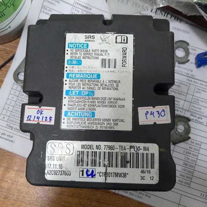 Hộp điều khiển túi khí Honda Civic 2016-2020 hàng bãi