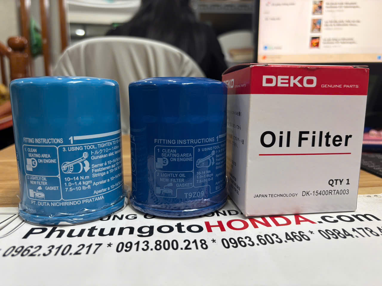 Lọc dầu, Lọc nhớt động cơ xe Honda CRV