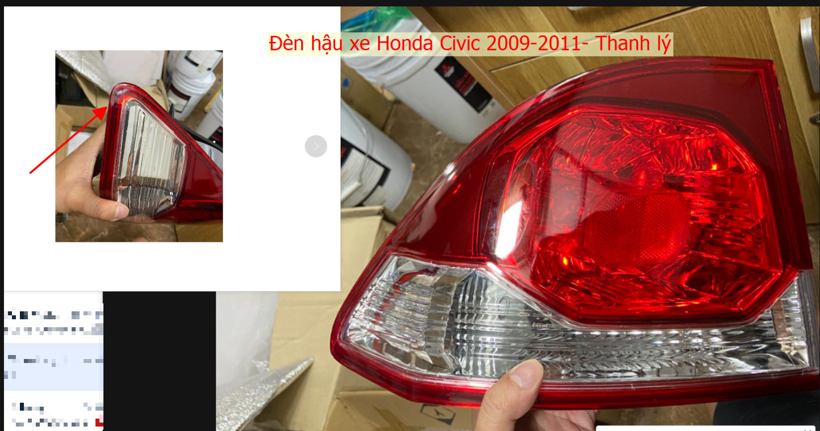 Đèn hậu xe Honda Civic 2009-2011 Hàng thanh lý