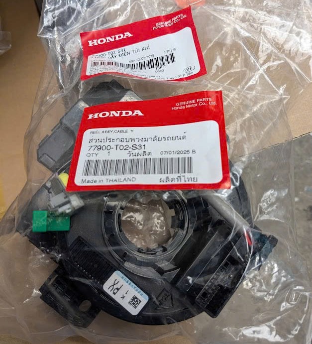 779003A0S21 Cáp còi túi khí CUỘN kèn Honda Crv 2024 - 2025 - bản 1 cầu và 2 cầu Rs3 Rs4 và  Crv hybrid 2024 2025 Rs5 C-Rv 77900-3A0-S21 