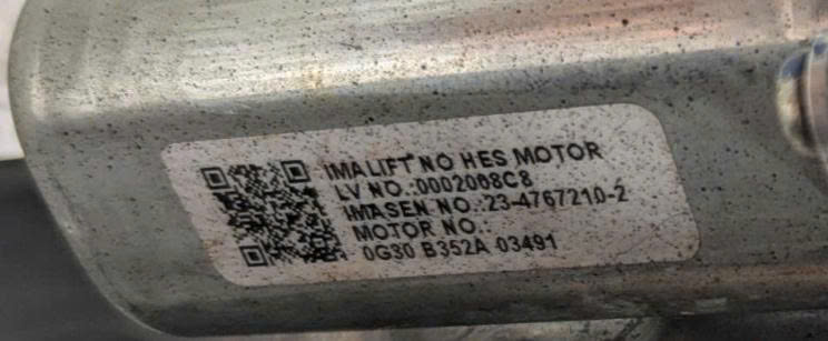 Mô tơ chỉnh điều khiển ghế:  nâng  mông , bơm mông Xe Honda Crv 2018 - 2023 Cr-V 1.5 Rw1 IMALIFT NO HES MOTOR LV NO.:0002008C8 IMA SEN NO. 23-4767210-2 MOTOR NO 0G30B352A 03491