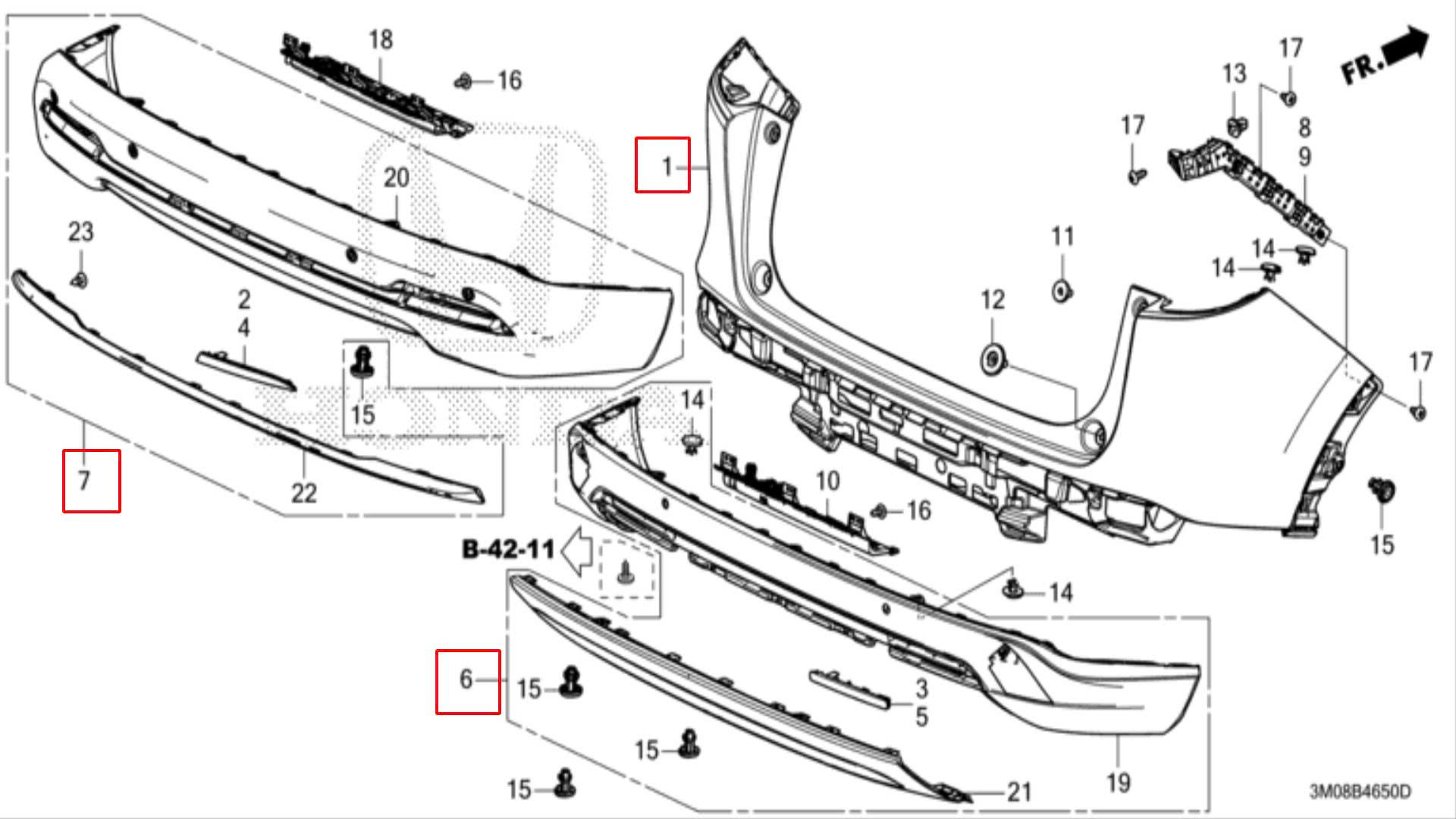 Cản sau Honda Hrv  2022- 2026 , ba đờ sốc sau Hr-v bản Rs bản G bản L và bản eHev hybrid  715013N1T00ZZ 71501-3N1-T00ZZ