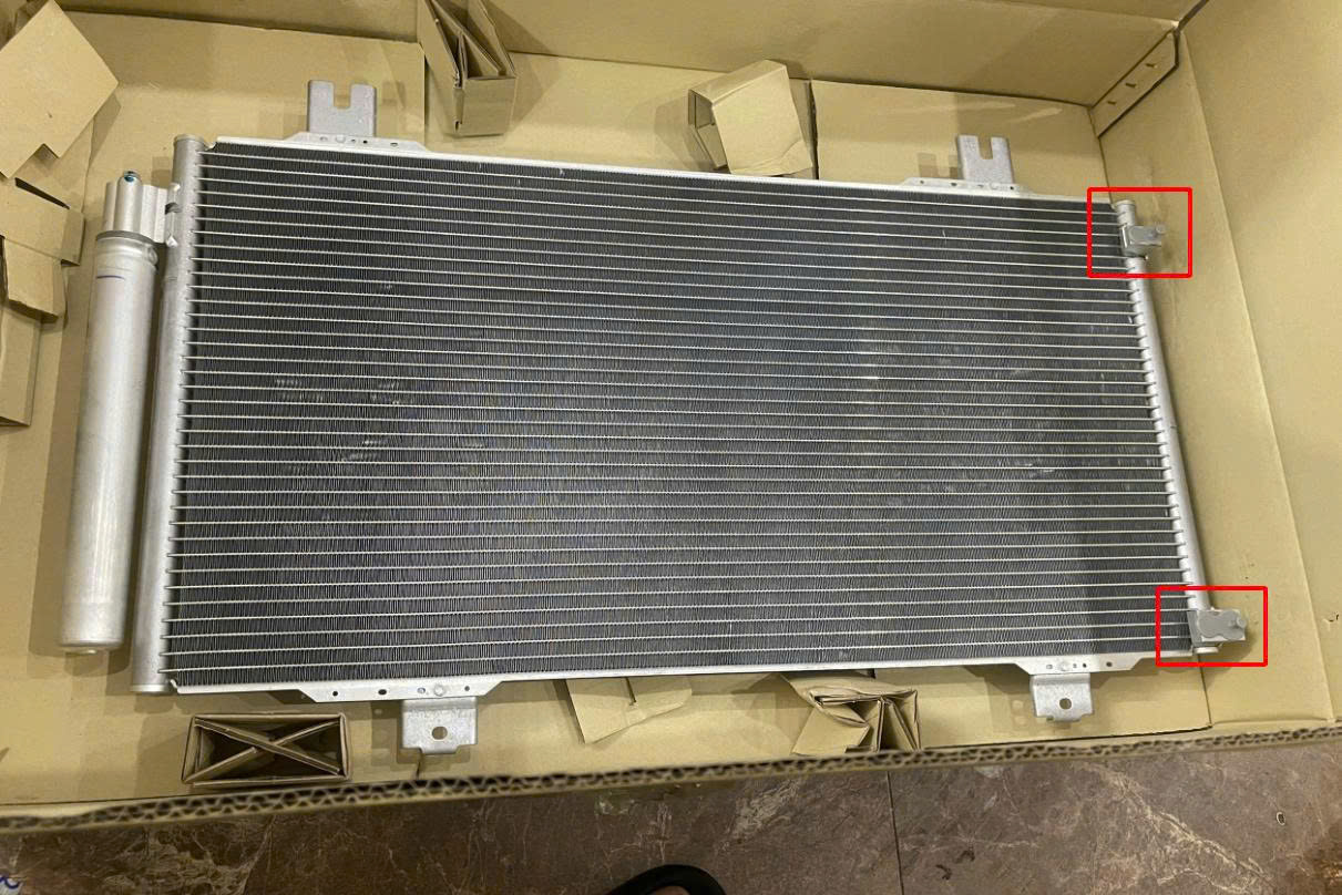 Dàn nóng điều hòa Xe Honda Jazz 2018-2022 (thanh lý= khác Zin= LỖ DƯỚI NGANG) THANHLY-H-80100T5LT01 80100T5LP01 80100T5Lt01 THANHLY-H-80100-T5L-T01 80100-T5L-P01 80100-T5L-t01