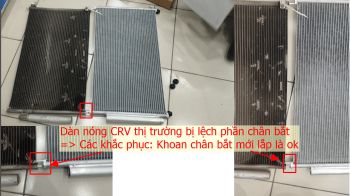 Dàn nóng Honda CRV 2013-2017 Thị trường bị lệch chân và các khắc phục
