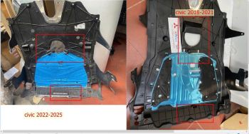 Chắn bùn gầm máy civic 2016 - 2021 và civic 2022- 2025 74110T24Q00 74110TEDT00 74110TETH00