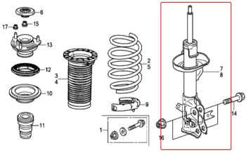 Giảm xóc trước Civic 1.8 2012-2015